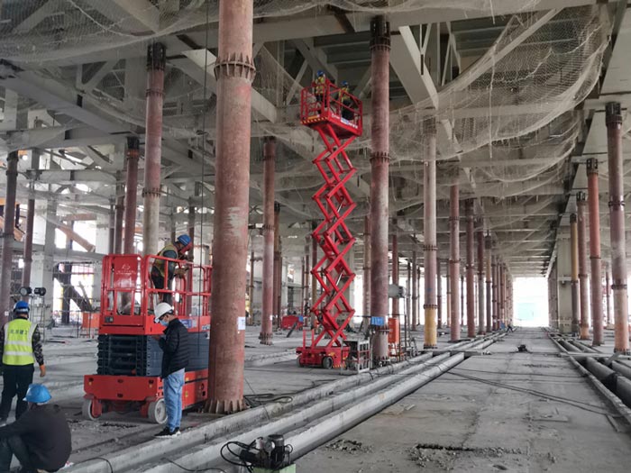 米兰（中国）高空作业车为北京冬奥会项目建设加速